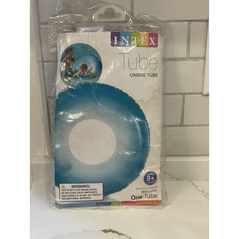 Intex Ombre Inner Tube‎ Water Toy Float Play Blue Large 36 in 2015 Ages 9+ New